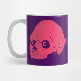 Distressed Pink Skull Logo Mug